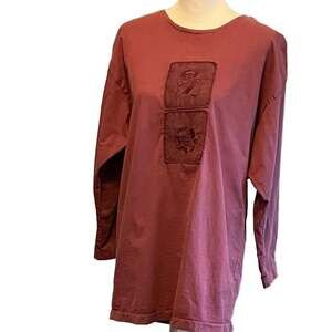 Johnny Was T-Shirt, Retro Floral Embroidery Stonewashed VTG